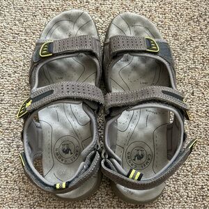 Camel Crown Men's Brown Velcro Sandals Size 9.5